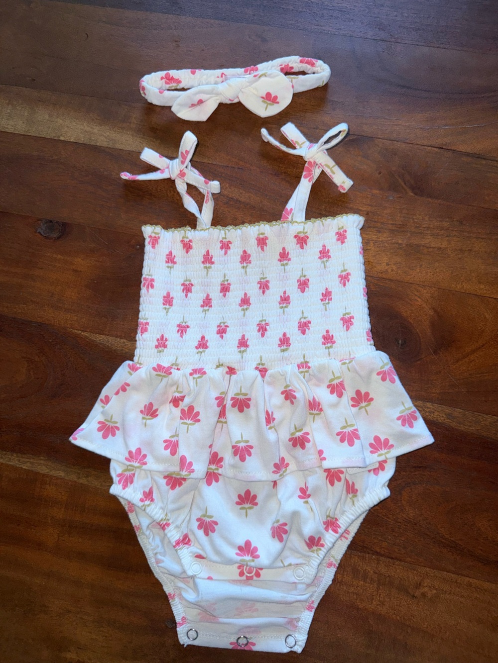 7 For All Mankind White Tank Top with Pink Floral Print